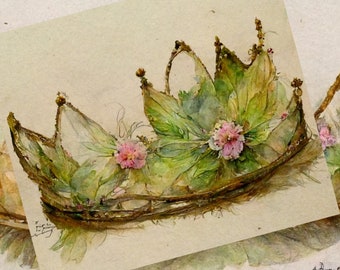 Watercolor Fairy Clipart, Garden Watercolor Clipart Enchanted Forest Digital Printable - Enchanted Garden Party Invites - Instant Download