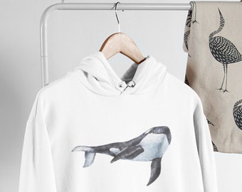 Orca Hoodie, Orca Sweatshirt, Killer Whale, Ocean Animal Lovers Gift, Earth Day Sweats, Hoodie Sweatshirt, Save The Sharks