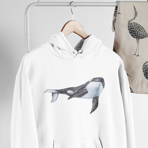 Orca Hoodie, Orca Sweatshirt, Killer Whale, Ocean Animal Lovers Gift, Earth Day Sweats, Hoodie Sweatshirt, Save The Sharks