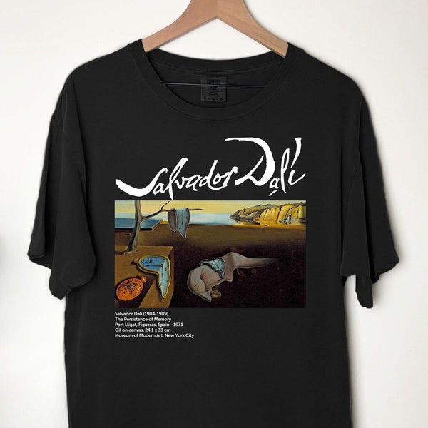 The Persistence of Memory by Salvador Dali • Original Comfort Colors® Shirt • Fine Art T-Shirt • Surrealist Painting • Aesthetic Vintage Tee