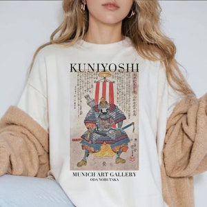 Japan Samurai Sweatshirt • Japanese Streetwear • Grunge Clothes • Retro Japanese Fashion Top • Vintage Style Art Clothing • Unisex Pullover