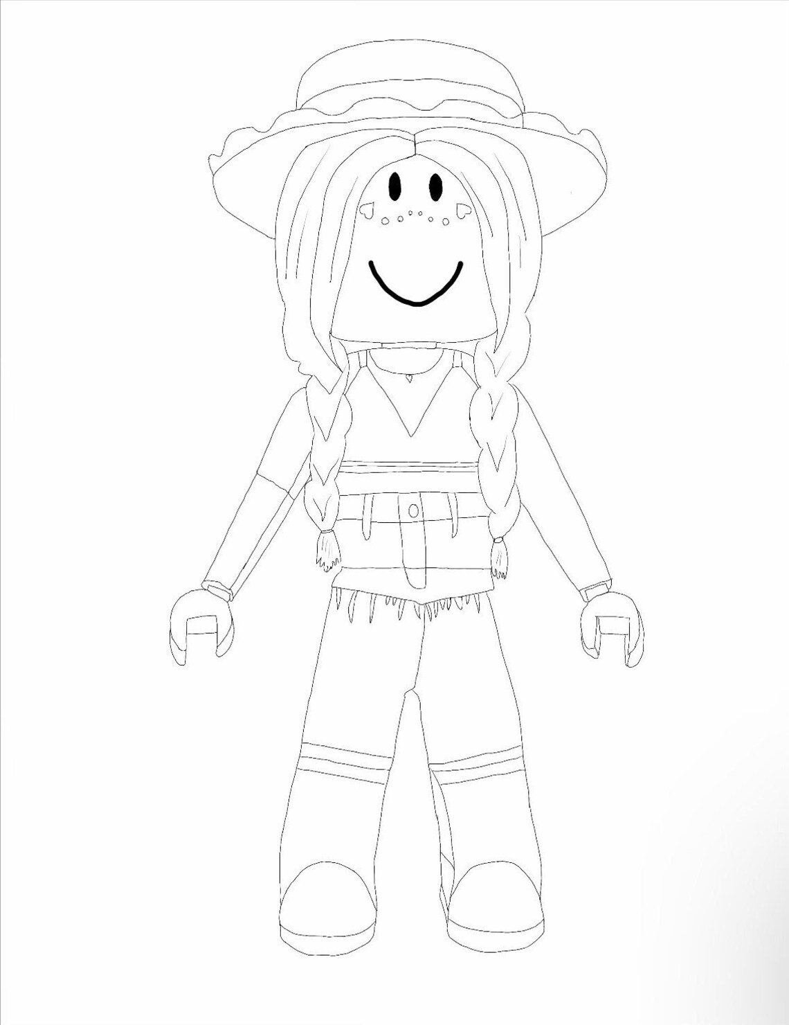 Aesthetic Roblox Avatar Coloring Page - Etsy