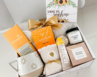Sunshine Care Package / Sunshine gift Box / Encouragement Gift basket / Get Well Soon / Cheer Up gift / Sending Hugs / Mental Health Boost