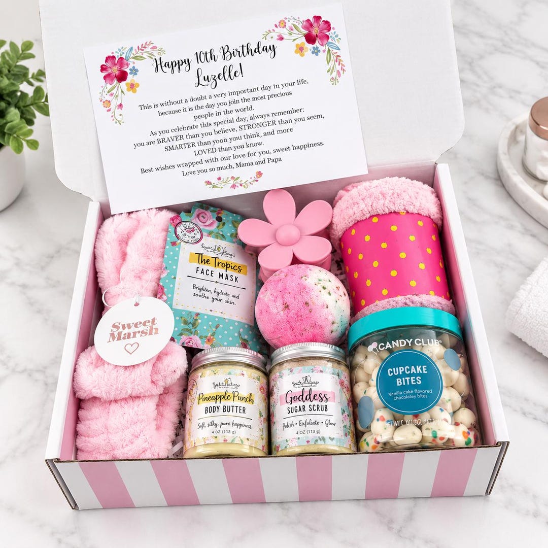10th Birthday Gift Box for a Girl / Gift for 10-year-old / Pamper