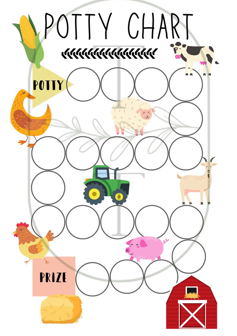 Potty Chart Printable Creature Bundle - Etsy