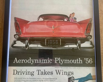 1956 Plymouth Vintage Automotive Advertisement