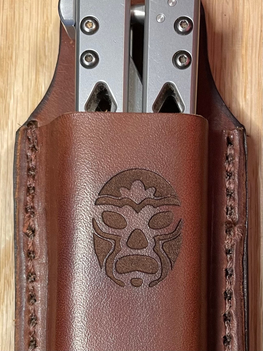 Kershaw Lucha Leather Belt Sheath Laser Engraved Etsy