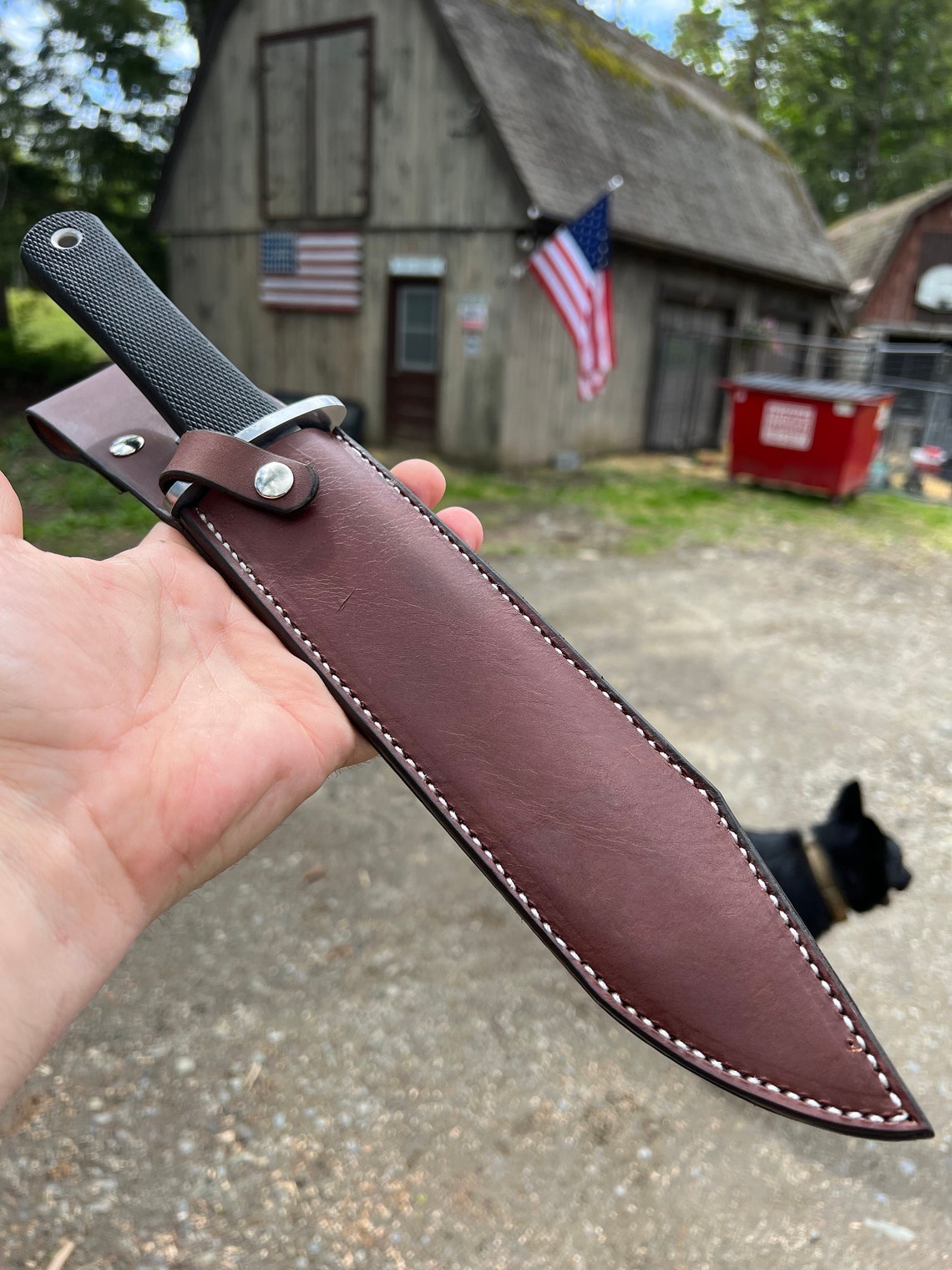 Cold Steel Trailmaster Leather Sheath. Amish Made. Etsy