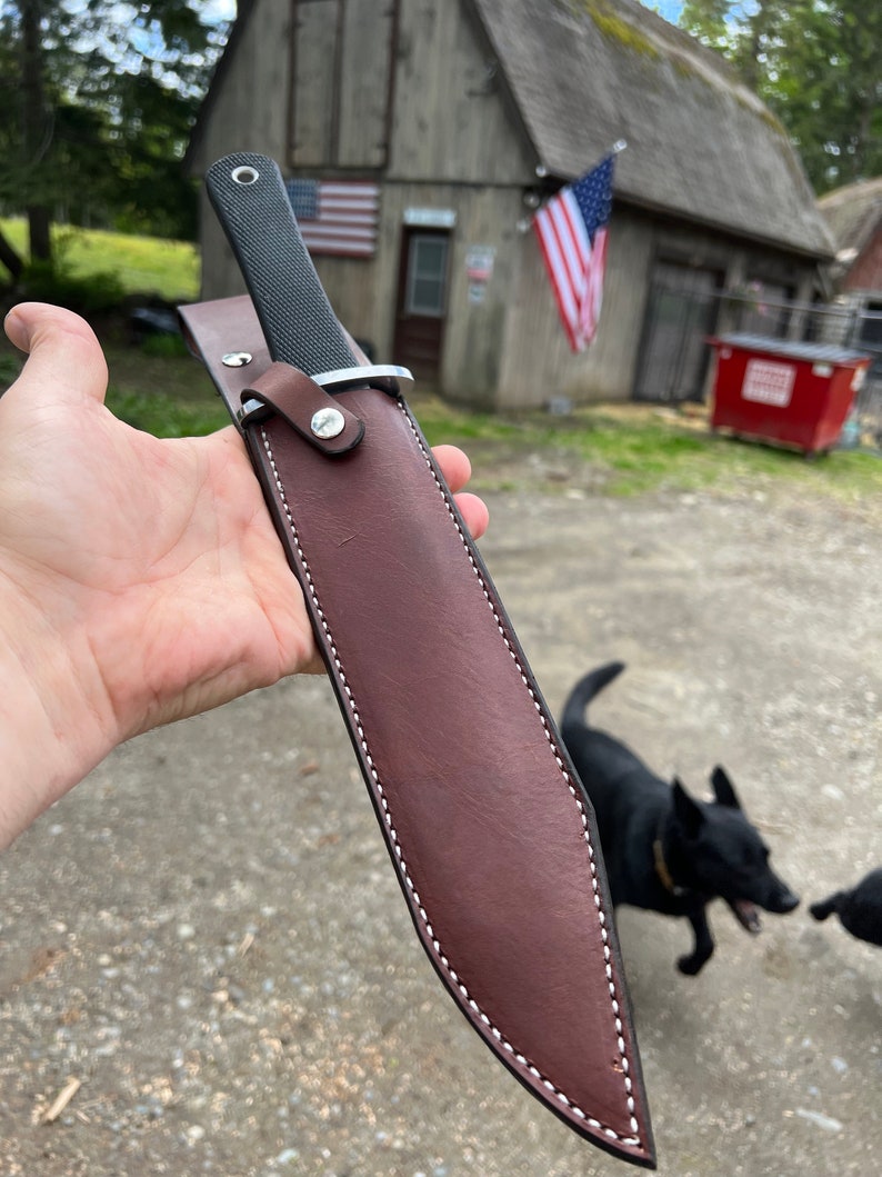 Cold Steel Trailmaster Leather Sheath. Amish Made. Etsy