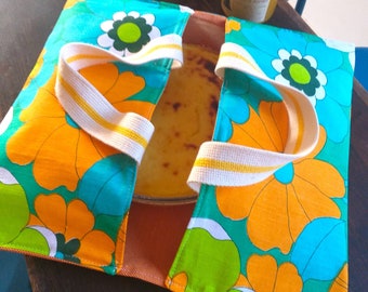 Vintage zero waste fabric pie bag