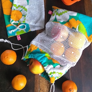 Vintage Zero Waste Stoff-Großbeutel
