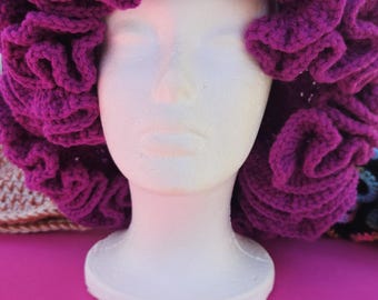 Crochet Ruffle Hat