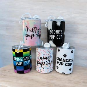 Personalized reusable pup cup, puppuccino for dog, custom dog mug, dog mom gift, dog Christmas gift, dog stocking stuffer, custom pup cup