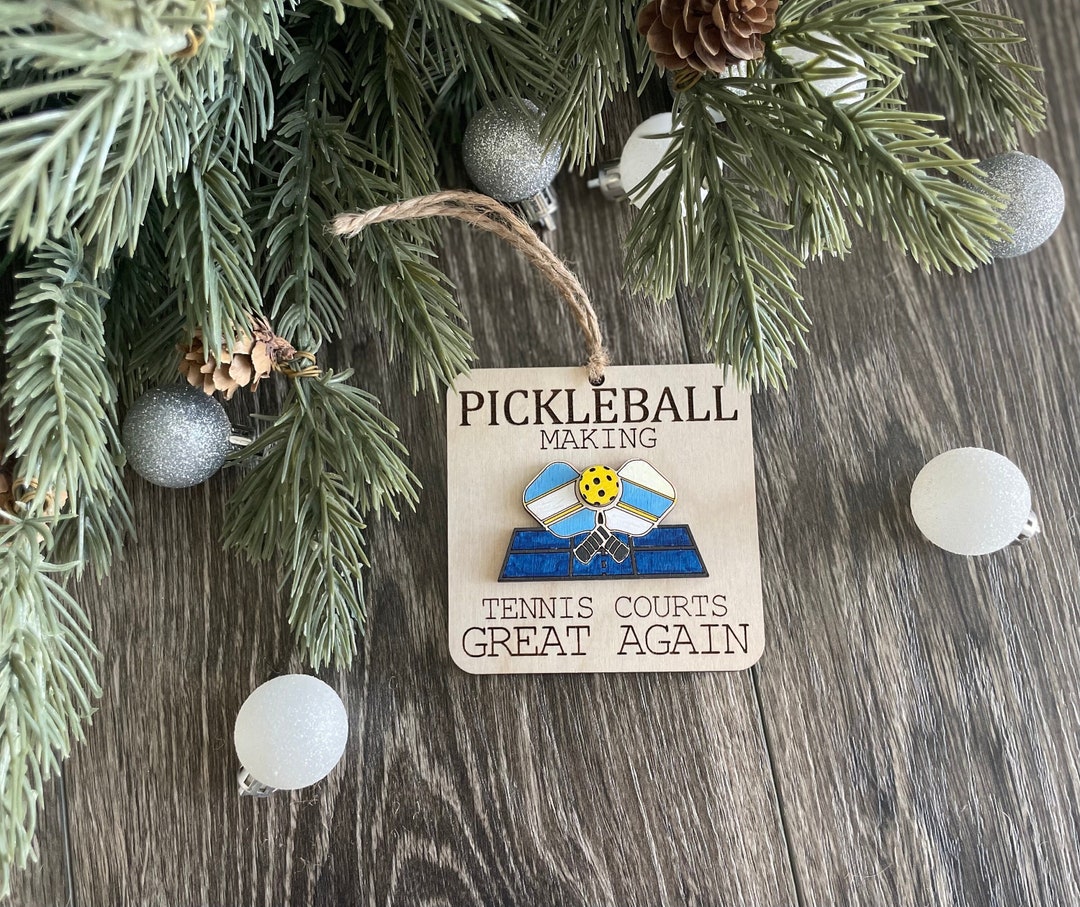 Pickleball Ornament Sports Christmas Tree Bulb Xmas Pickleball Paddle