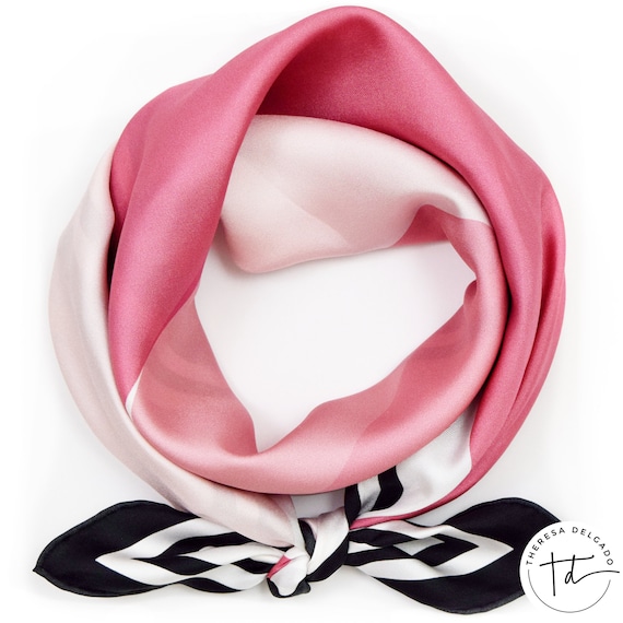 Color Block Mulberry Silk Neck Scarf Limited Edition – “color Blocks” Silk Scarf | 100% Mulberry  main image 3