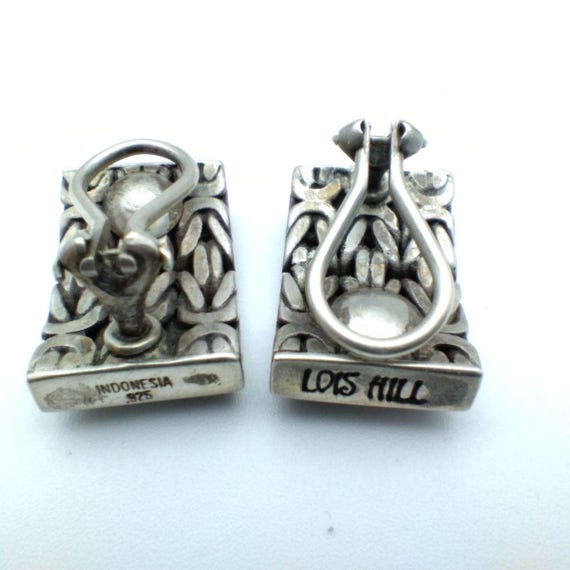 Lois Hill Sterling Silver Rectangular Earrings Wi… - image 5
