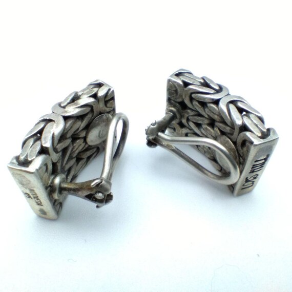 Lois Hill Sterling Silver Rectangular Earrings Wi… - image 6