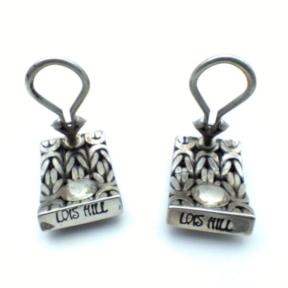 Lois Hill Sterling Silver Rectangular Earrings Wi… - image 4