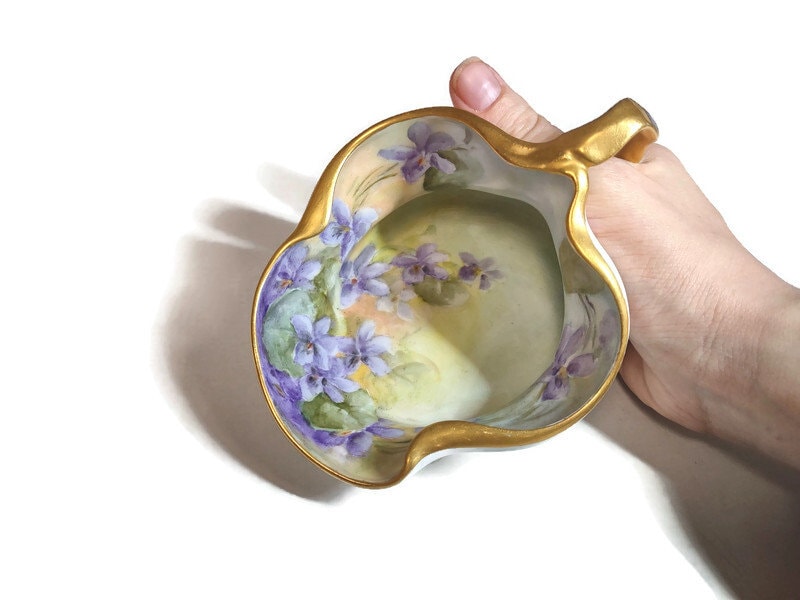 Antique Limoges Ladies Cuspidor / Spittoon Made in France Between 1903