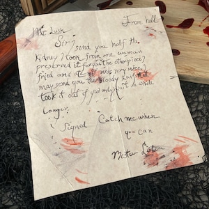 Jack the Ripper from Hell Letter Display W/ Kidney - Etsy