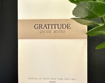 Gratitude Quote Notepad: Literary Gift with Unique Quotes