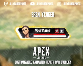 Customizable Animated Apex Legends Health Bar Overlay (Digital Download)