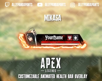 Aanpasbare anime-overlay Apex Legends-gezondheidsbalk (digitale download)