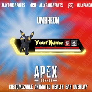 Customizable Animated Apex Legends Health Bar Overlay (Digital Download) image 1