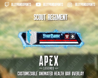 Anime Freedom Wing geanimeerde gezondheidsbalk-overlay voor OBS, Streamlabs (digitale download)
