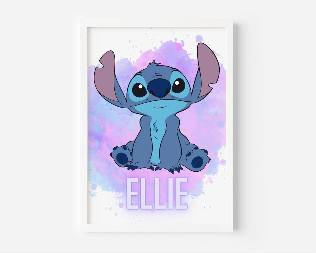 Disney Stitch Personalised A4 Print - Etsy