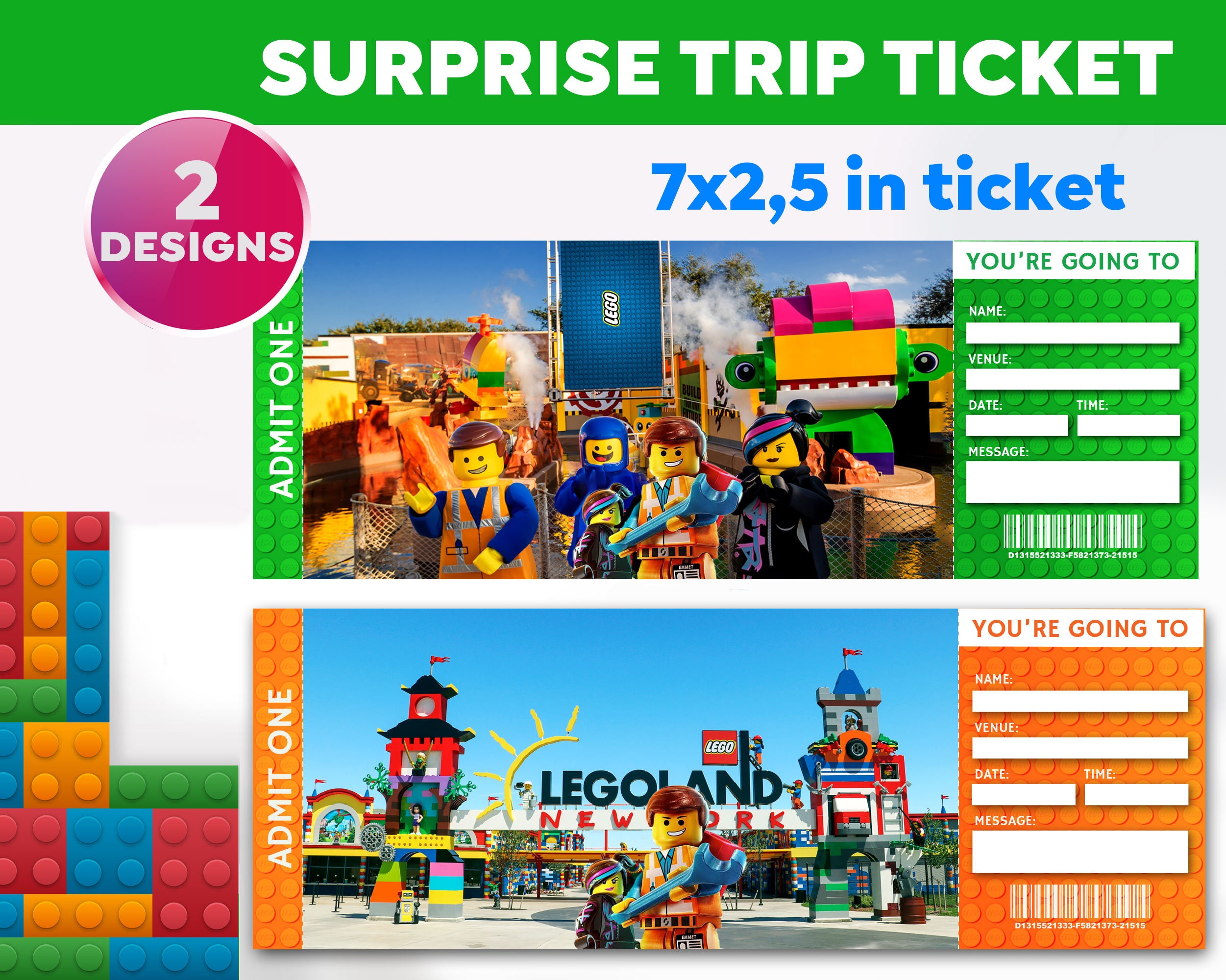legoland pretend ticket