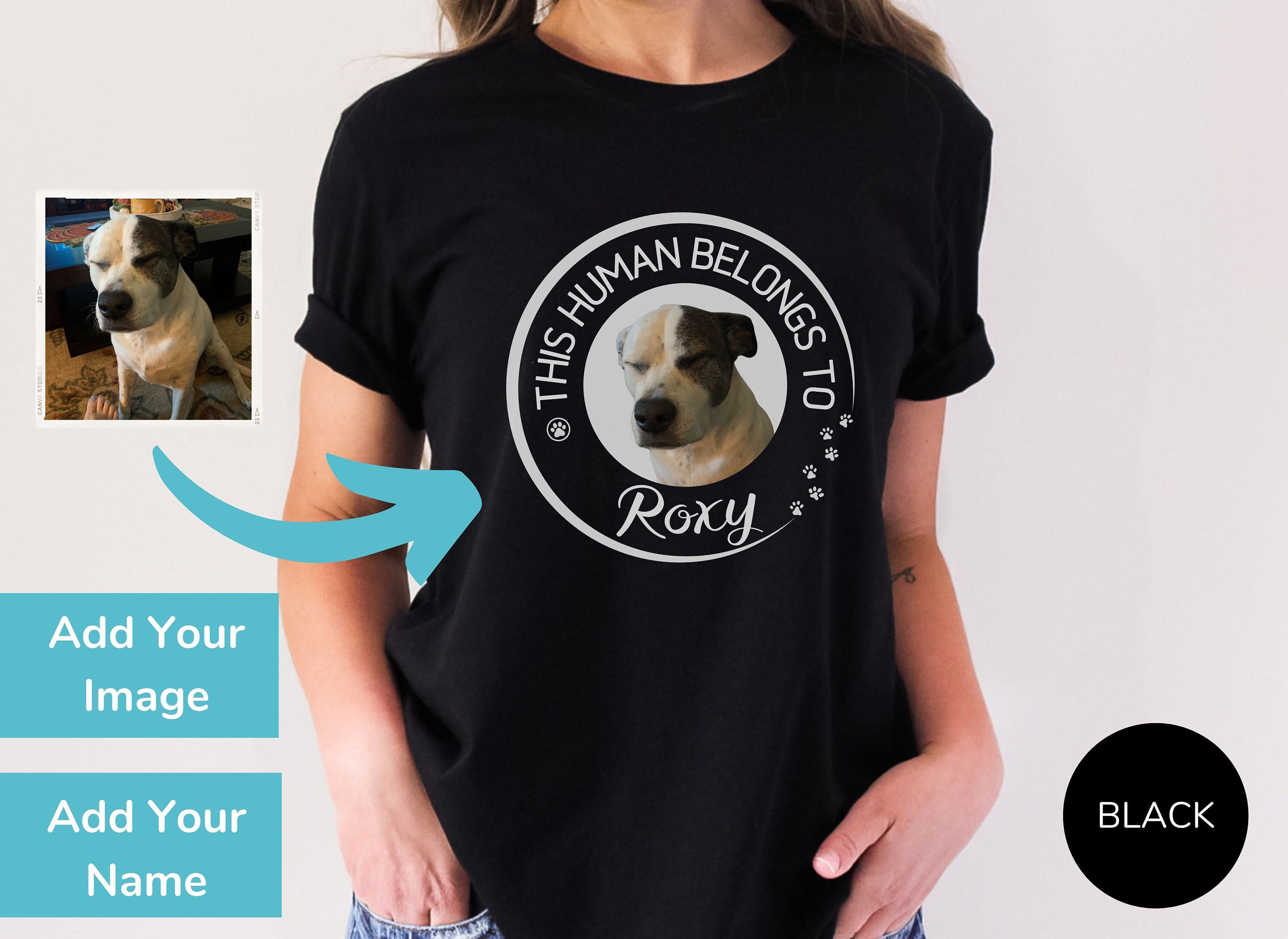Personalized Pet Shirt, Custom Dog Shirt, This Human Belongs to Custom