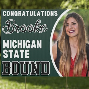 Custom College Bound Yard Sign, New College Student Sign, Senior Graduate Yard Sign, University Yard Sign, Outdoor Yard Sign, Senior Grad