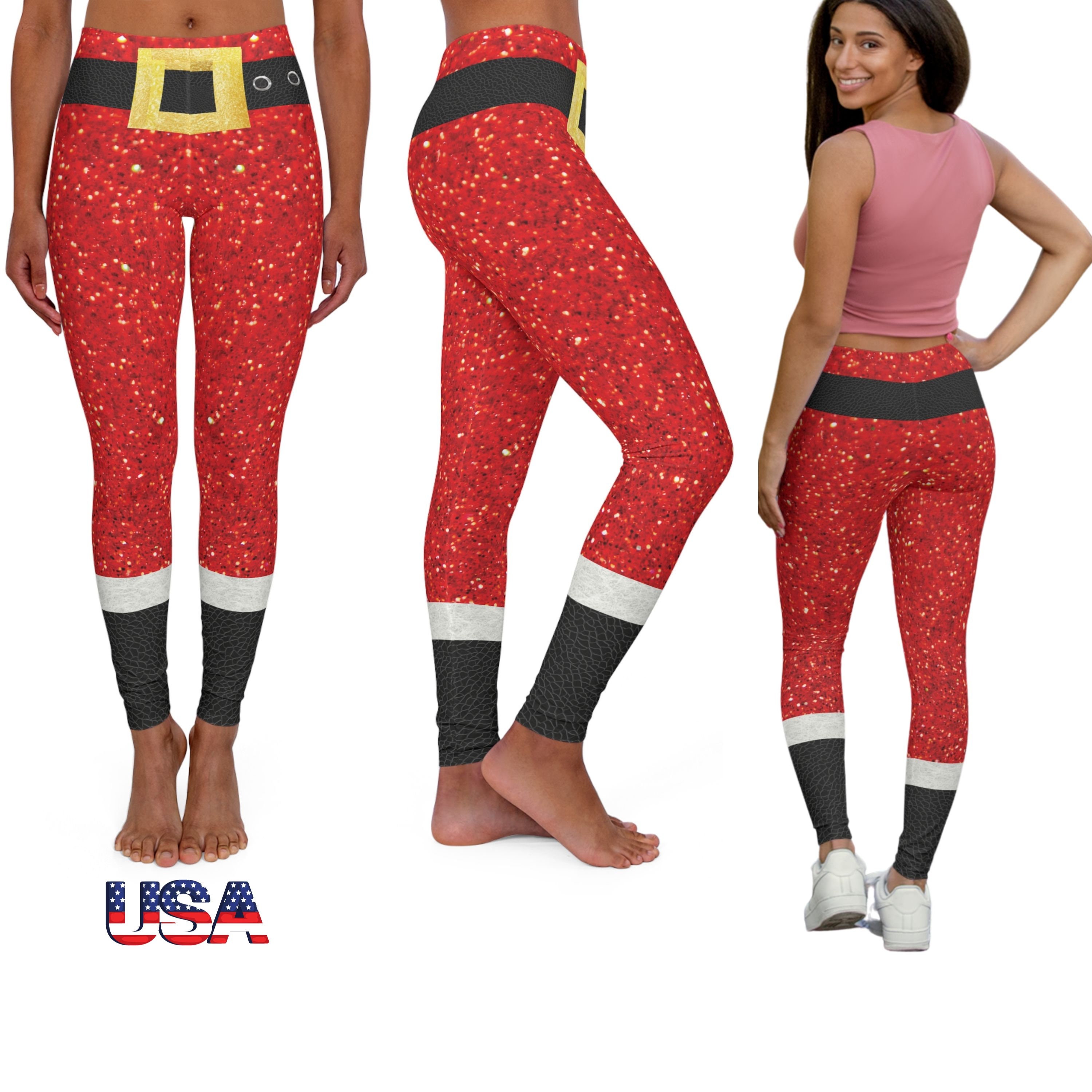 Women's Christmas Workout Leggings High Waist Santa Cute Yoga Pants  Stretchy Tights Lift Xmas Christmas Costume Gym, Black-j, Small :  : Clothing, Shoes & Accessories