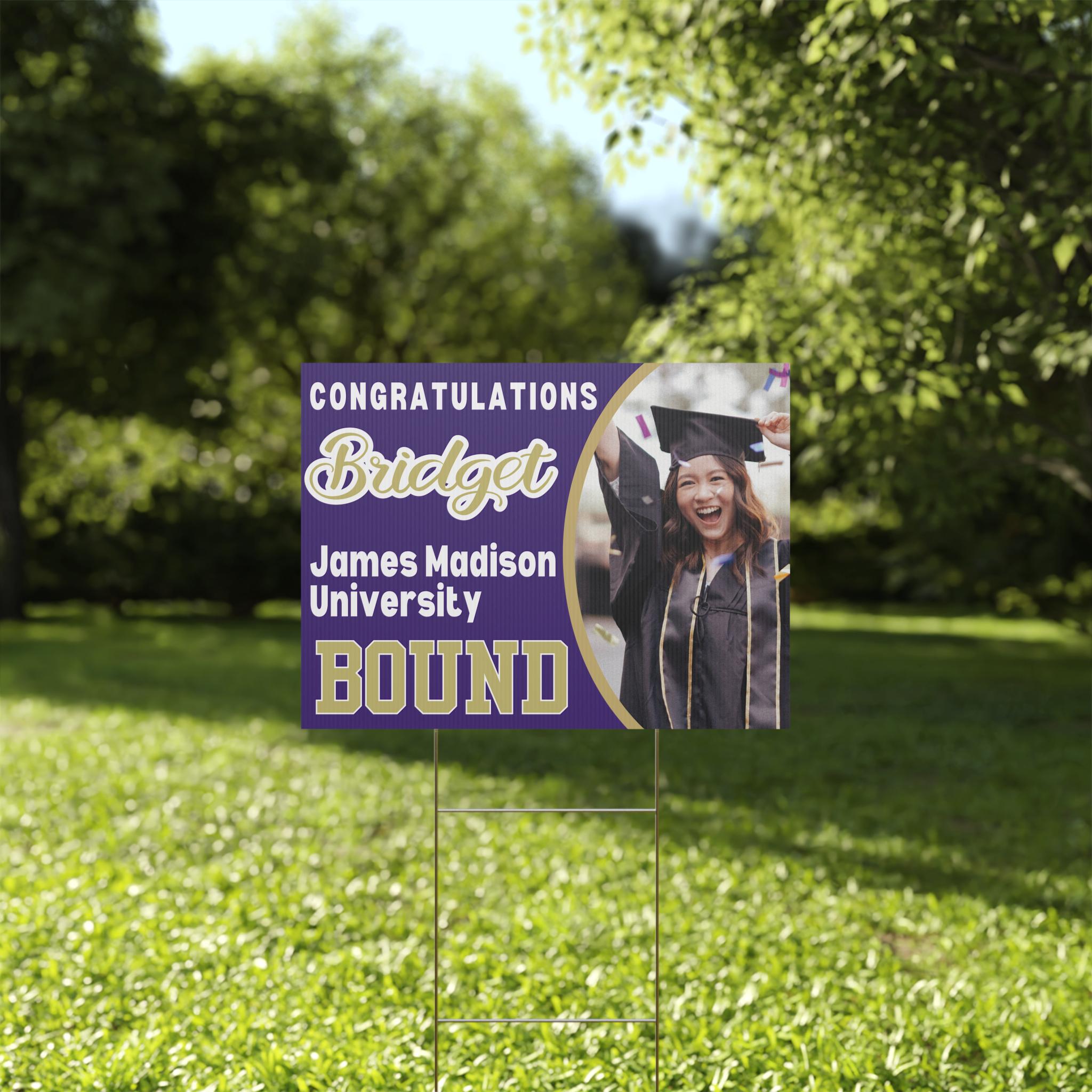 Custom College Bound Yard Sign, New College Student Sign, Senior ...