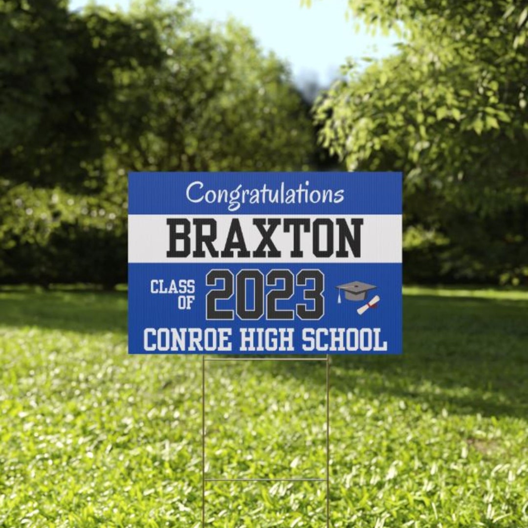 2023 Graduation Senior Sign Graduate Yard Sign Stake Etsy