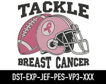 Tackle Brustkrebs Stickdatei: Football Helm Muster (Pes, Jef, Vp3, Dst, Exp)