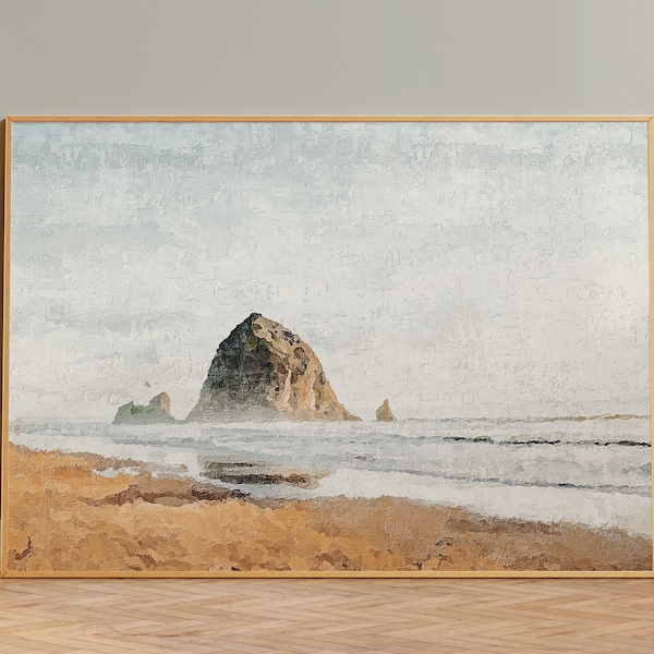Cannon Beach Wall Art, Oregon Coast Print, Haystack Rock, Pacific Northwest, Beach Printable Wall Art, Digital Download, Downloadable Prints