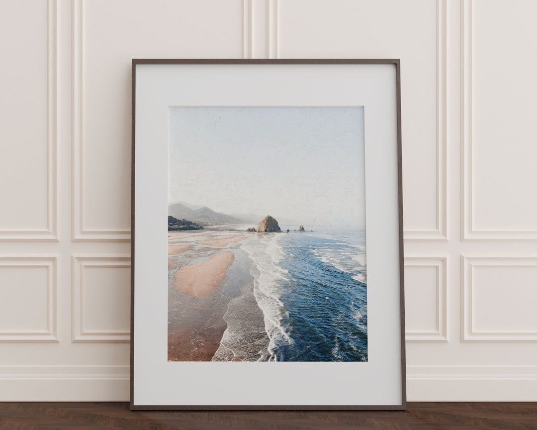 Oregon Coast Art Cannon Beach Print Haystack Rock Pacific Etsy
