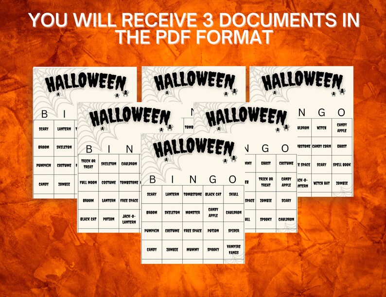 30 Printable Halloween Bingo Cards Printable Classroom Games 30 Printable Halloween Bingo Cards Printable Classroom Games