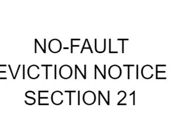 No-Fault Eviction Notice SECTION 21. Repossession of a property let on an AST. 6A Housing Act 1988 section 21(1) and (4) (as amended)