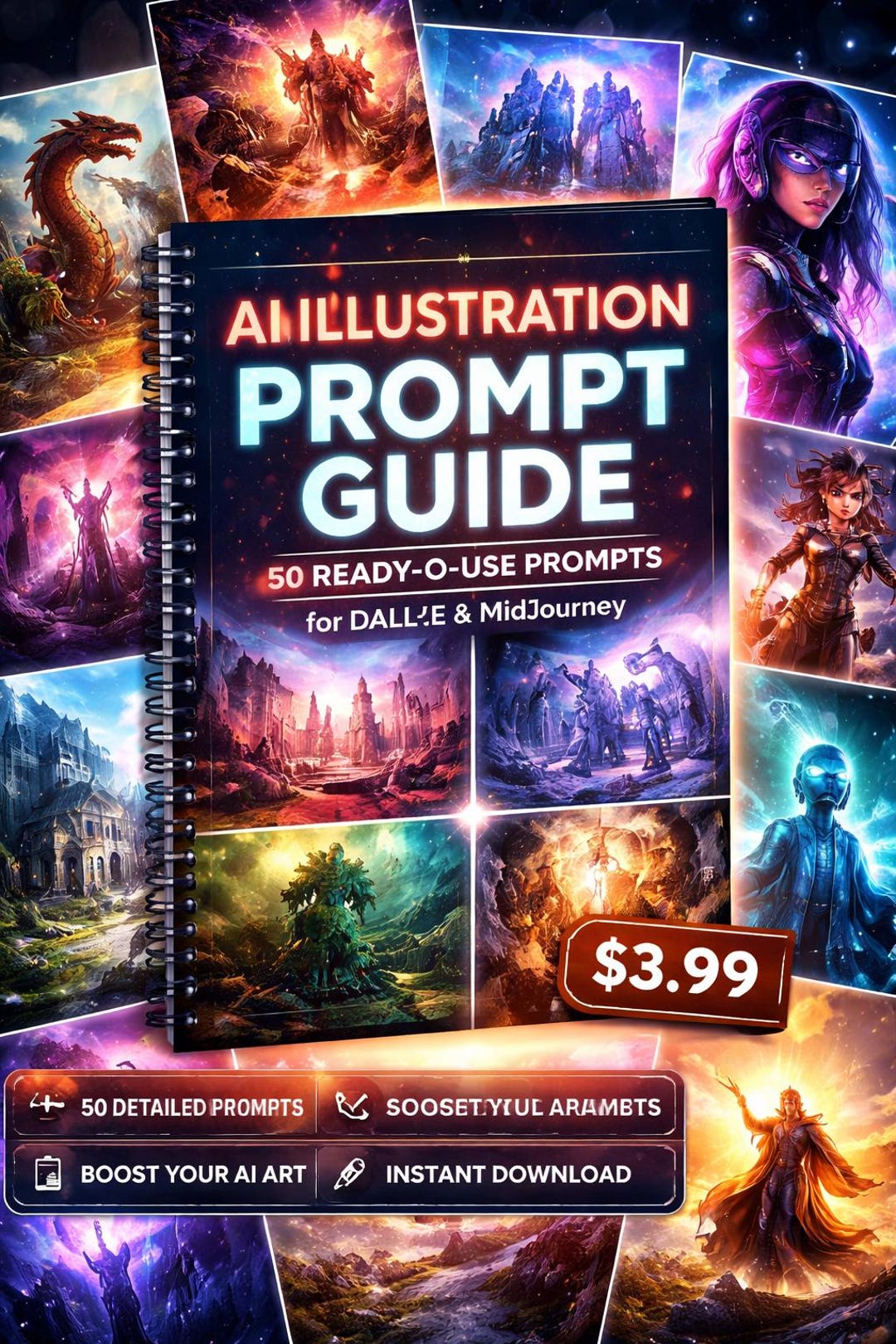 AI Illustration Prompt Guide – 50 Prompts for DALL·E & Midjourney - Etsy