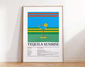 Cocktail Poster, Bar Cart Prints, Cocktail Wall Art, Bar Cart Art, Kitchen Wall Art, Trendy Wall Art
