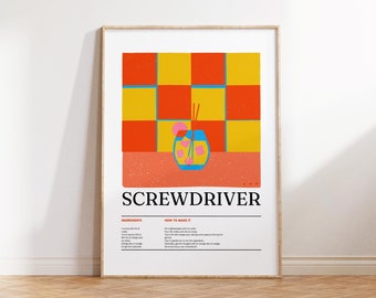 Cocktail Poster, Bar Cart Prints, Cocktail Wall Art, Bar Cart Art, Kitchen Wall Art, Trendy Wall Art