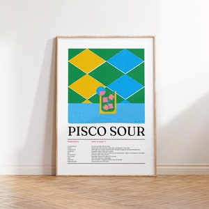 Cocktail Poster, Bar Cart Prints, Cocktail Wall Art, Bar Cart Art, Kitchen Wall Art, Trendy Wall Art