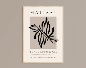 Henri Matisse Print, Printable Wall Art, Vintage Exhibition Poster, Minimalist Art, Aesthetic Poster, Abstract Wall Art, Digital Download