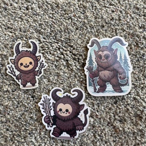 Cartoon Krampus sticker bundle