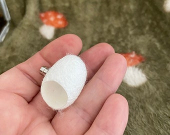 Silk cocoons with magnets for jumping spiders