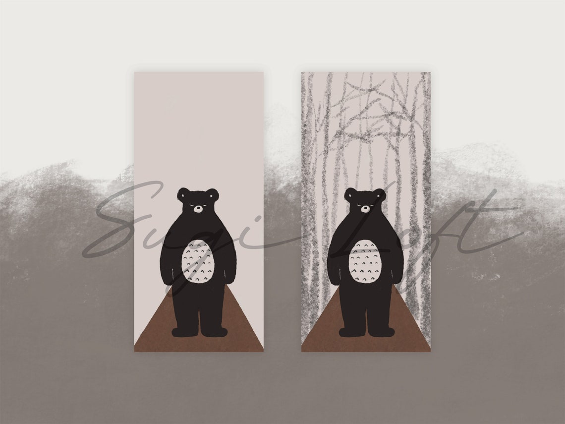 Zen Bear Android & iPhone Wallpaper Lockscreen Digital Etsy