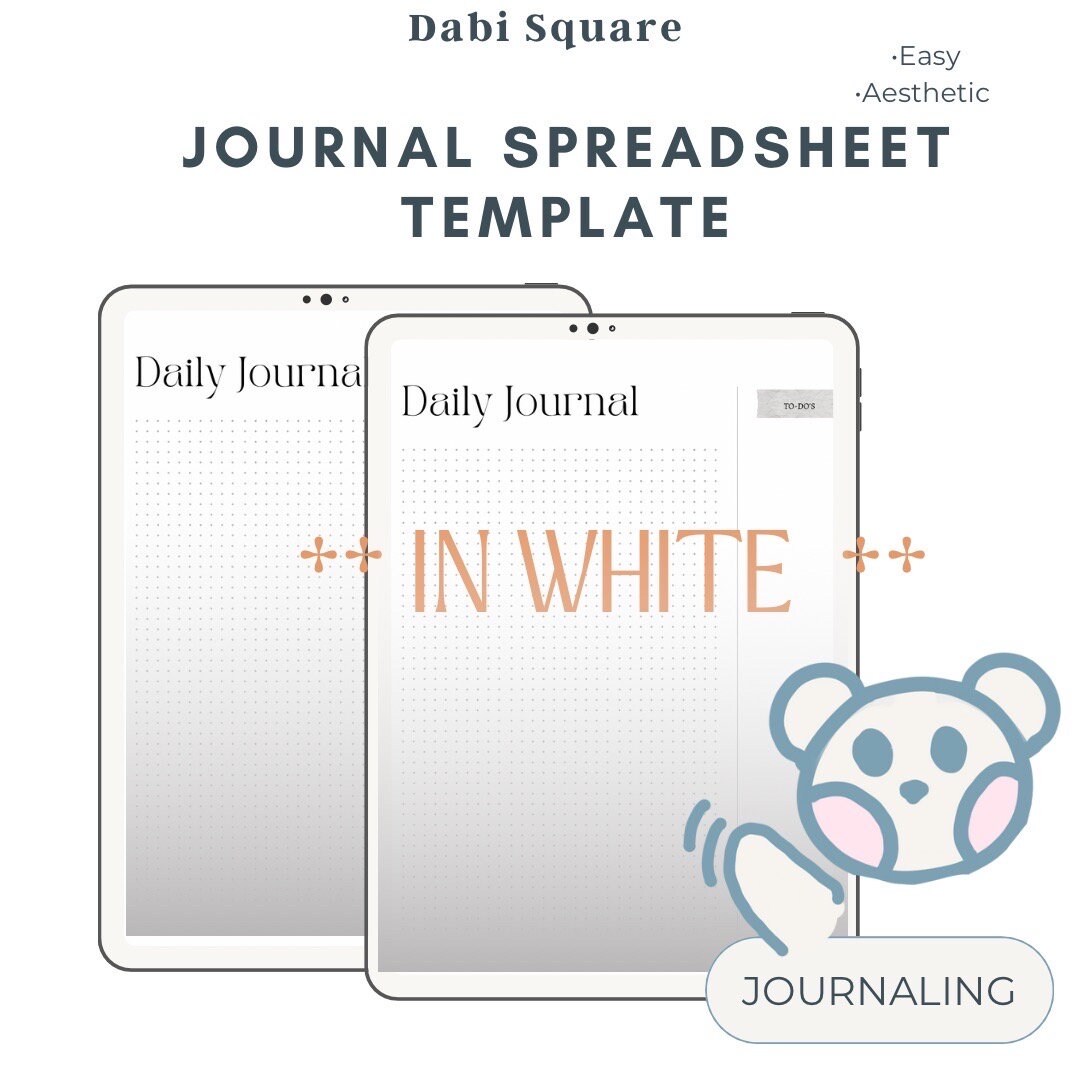 JOURNALING SPREADSHEET TEMPLATE Journal Printable Digital - Etsy